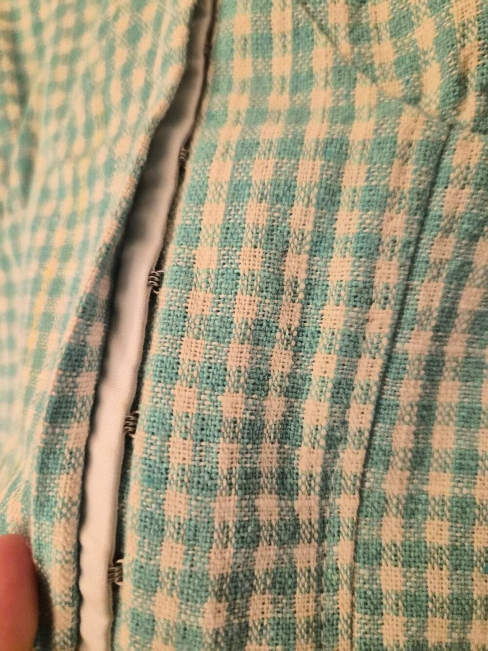 Zara Green Gingham Corset Top M Cottagecore *AS IS - Minor Flaws* Summer Crop - Picture 4 of 8